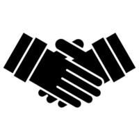 Handshake Solid icon isolated on white vector