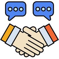 Negotiations icon isolated on white vector