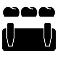 Dental Bridge solid icon vector
