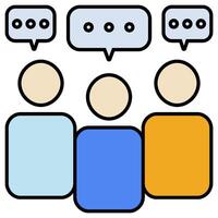 Discussion icon isolated on white vector