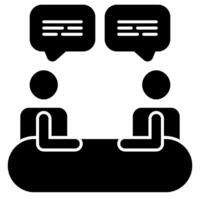 Conversation Solid icon isolated on white vector
