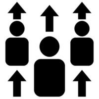 Team Building Solid icon isolated on white vector