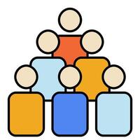 Team icon isolated on white vector