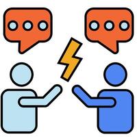 Argument icon isolated on white vector