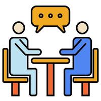 In Person Meeting icon isolated on white vector