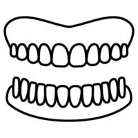 Dental Cast outline icon vector