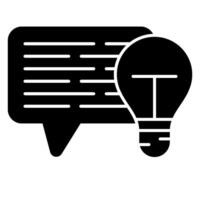 Suggestion Solid icon isolated on white vector