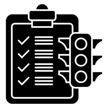 proyecto estado sólido icono vector