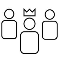 Meeting Leader outline icon isolated on white vector