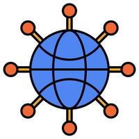 Network Icon isolated on white vector
