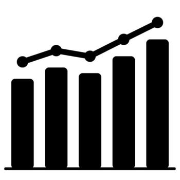 chart Solid icon vector