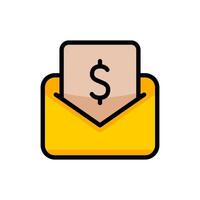Salary in Envelope Icon vector