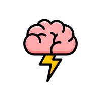 Brainstorm Education and LeadershipIcon vector