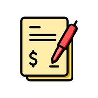 Contract Assignment Icon vector