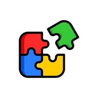 Puzzle Problem Solving Icon vector