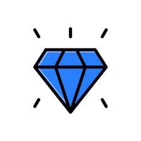 Shiny Diamond Icon vector