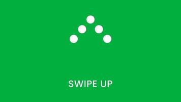 swipe up animation dot arrow black greenscreen video