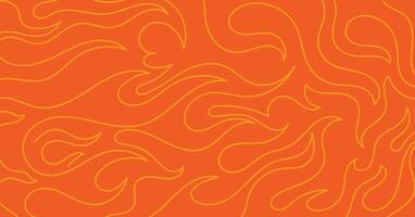 Flame lines background, fire outline style vector