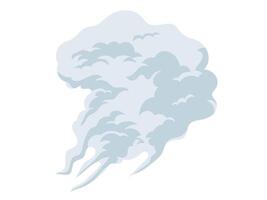 Car exhaust flow, dust cloud, smoke flow, fast motion animation vector