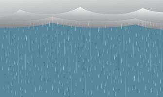 Rain and Storm Weather, Black sky weather, Natural disaster, design. vector