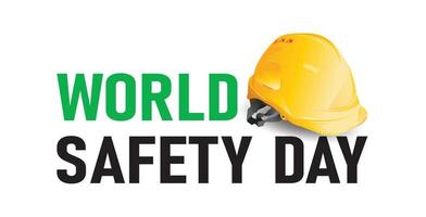 World Safety Day , human and construction, design vector