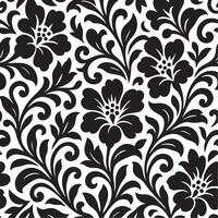Seamless floral pattern with vintage decorative design and ornamental flower background vector