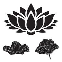 Set of black and green leaf illustrations in various natural styles and decorative designs vector
