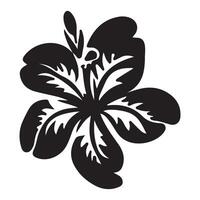 Black and white floral illustration with isolated flower design and natural decorative elements vector