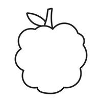 Grapes. Outline isolated icon. illustration on white background. vector