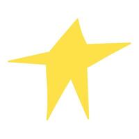 Star shape. Hand drawn illustration. Sticker. Art design. White background. vector