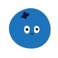 Cute little blueberry. Funny character. Graphic design. Berry. illustration on white background. vector