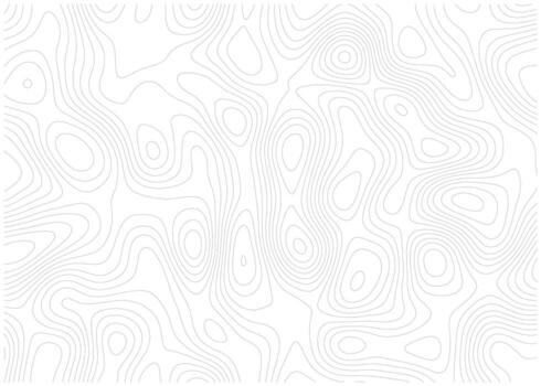 Topographic map with contour lines representing elevation changes vector