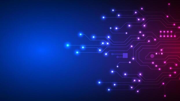 Digital technology circuit background. Futuristic abstract data concept. Design for network connections circuit board system interface virtual abstract. vector