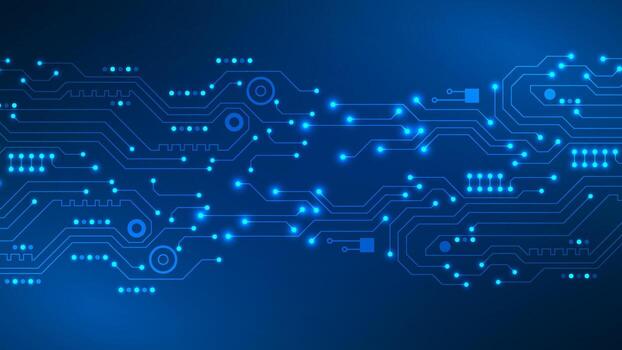 Digital technology circuit background. Futuristic abstract data concept. Design for network connections circuit board and system interface. vector