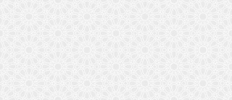 White and Gray Islamic Middle East Seamless Pattern vector