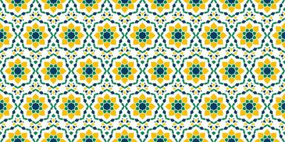 Colorful geometric floral pattern design vector