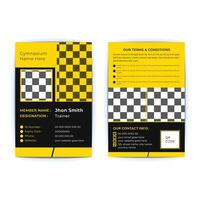 Professional ID card design template for gymnasium vector