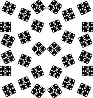 Stylish Black and White Dice Pattern A Geometric Seamless Design for Modern Backgrounds and Textures vector
