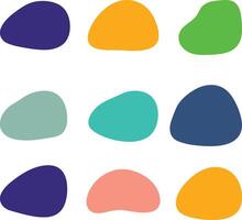 Colorful Organic Blob Shape Set for Modern Abstract Background Elements vector