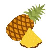 Colorful flat icons of juicy fruits, and exotic tropical produce vector