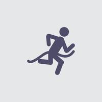 a man running with a rope icon vector