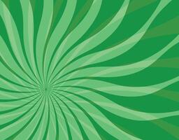 Abstract green sunburst background isolated flat design. vector