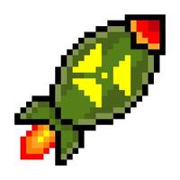 Nuclear bomb in pixel art style vector