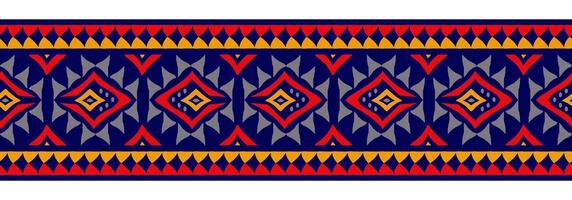 Hand drawn ethnic geometric aztec border with navajo abstract style. vector