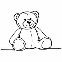 Teddy bear coloring pages vector
