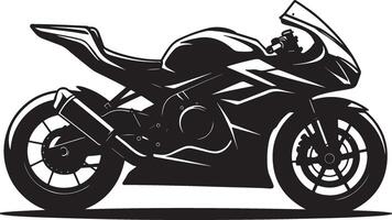 Sleek sport motorcycle side view silhouette with dynamic lines vector