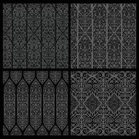 Ethnic Kalimantan Dayak Motif Seamless Background Collection vector