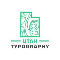 typography line logo land movement in utah vector