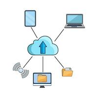 upload folder illustration vector