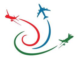 Symbol of color planes. vector
